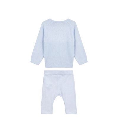 Baby Rabbit Embroidered Baby Set in Sky Blue