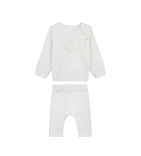 Baby Rabbit Embroidered Baby Set in White
