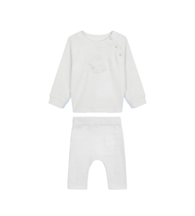 Baby Rabbit Embroidered Baby Set in White