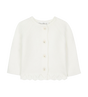 Tartine et Chocolat Openwork Cotton Cardigan in Ecru