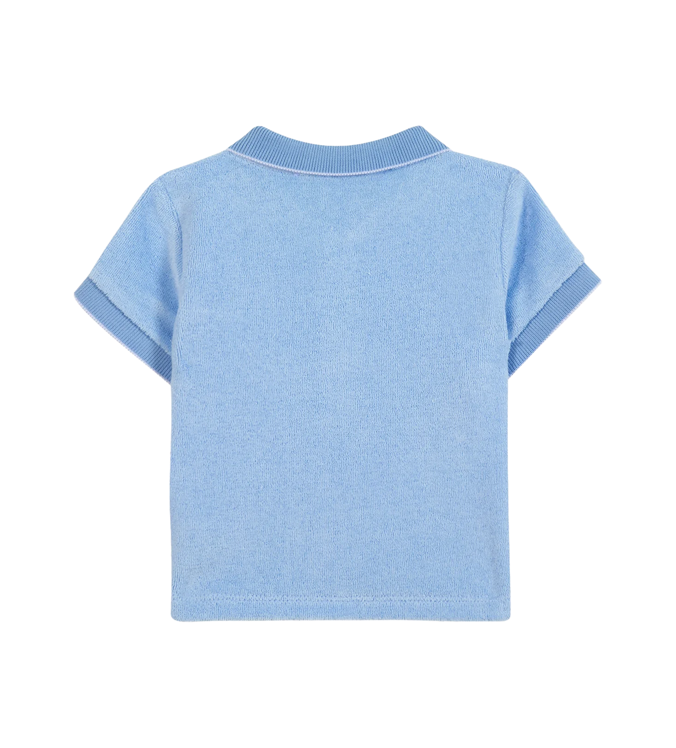 Tartine et Chocolat Cotton Knit Polo Shirt in Blue