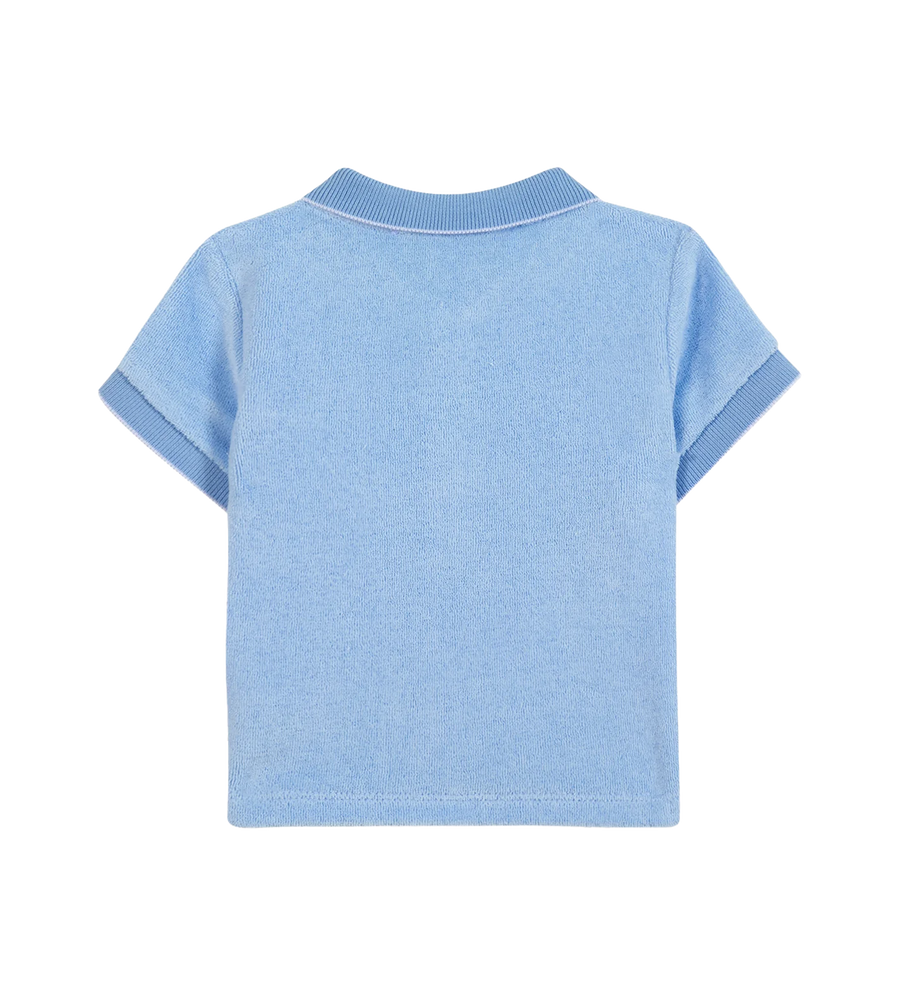 Tartine et Chocolat Cotton Knit Polo Shirt in Blue
