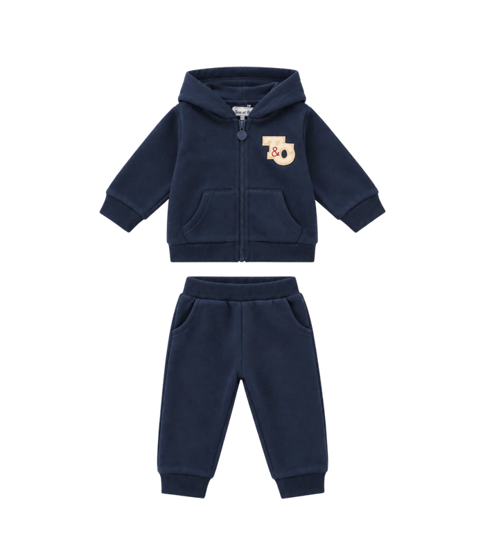 Blauw trainingspak met logo