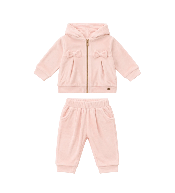 baby hoodie and sweatpants in pink