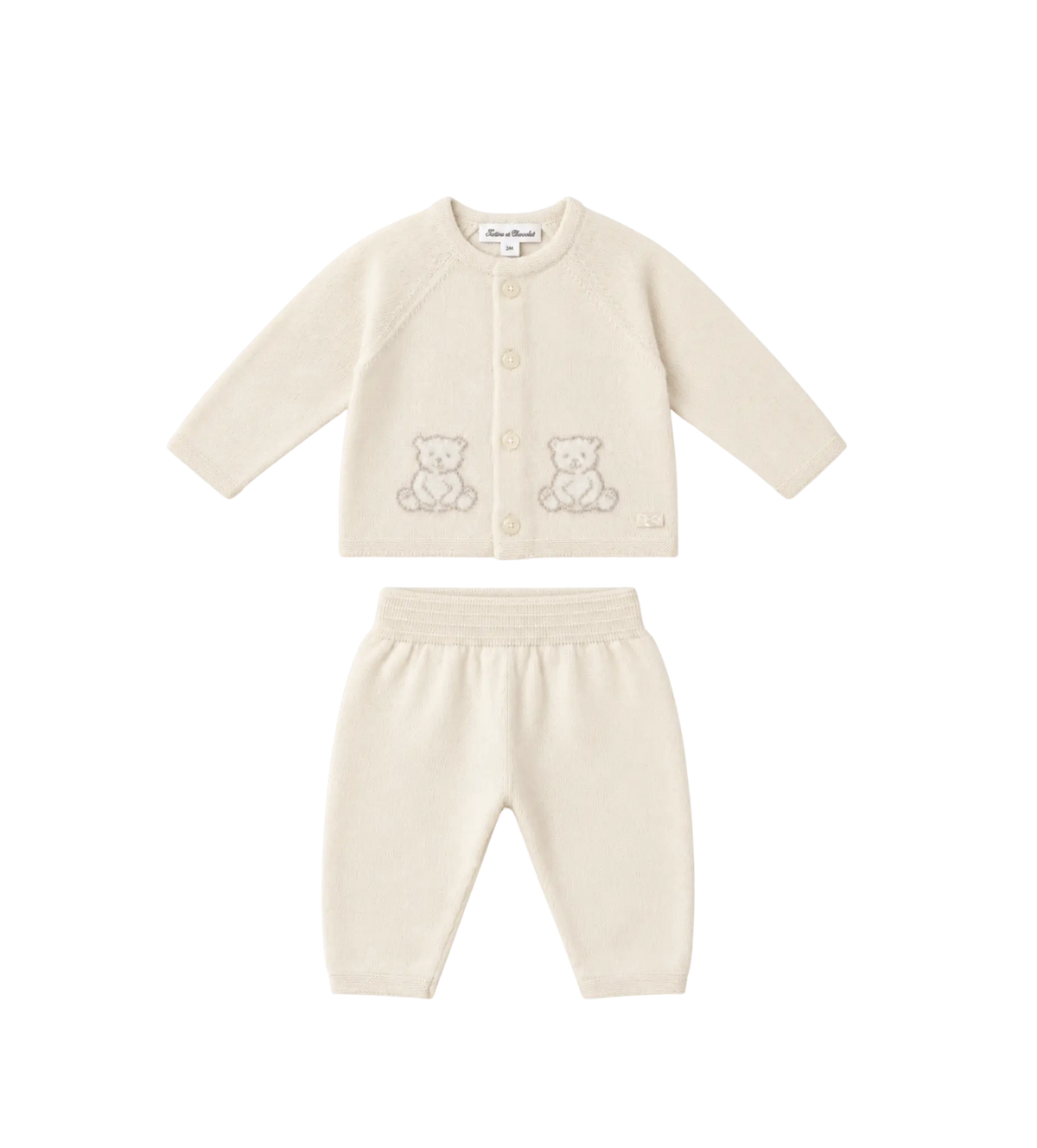 Baby In wit gezet