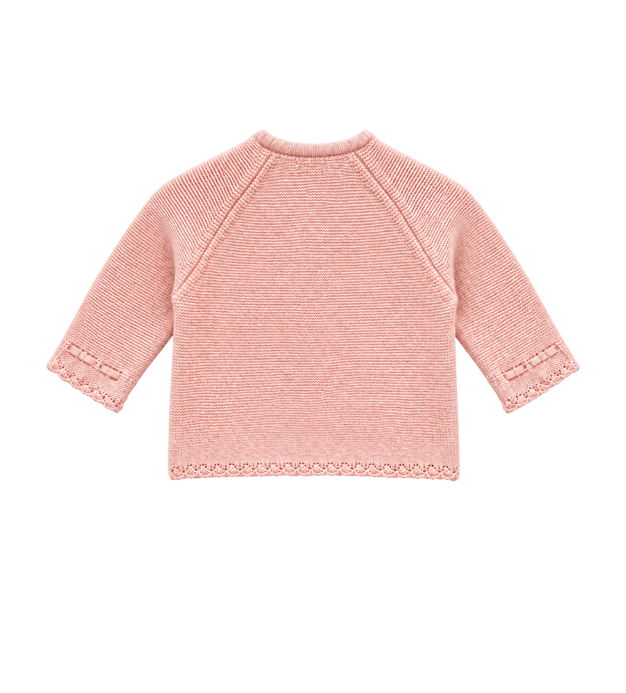 Logo-Plaque Cardigan in pink
