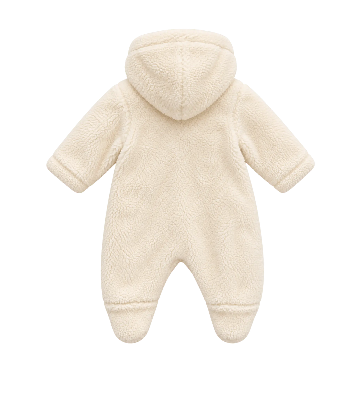 Baby Fleece-onesie in wit