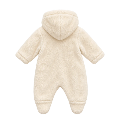 Baby Fleece-onesie in wit