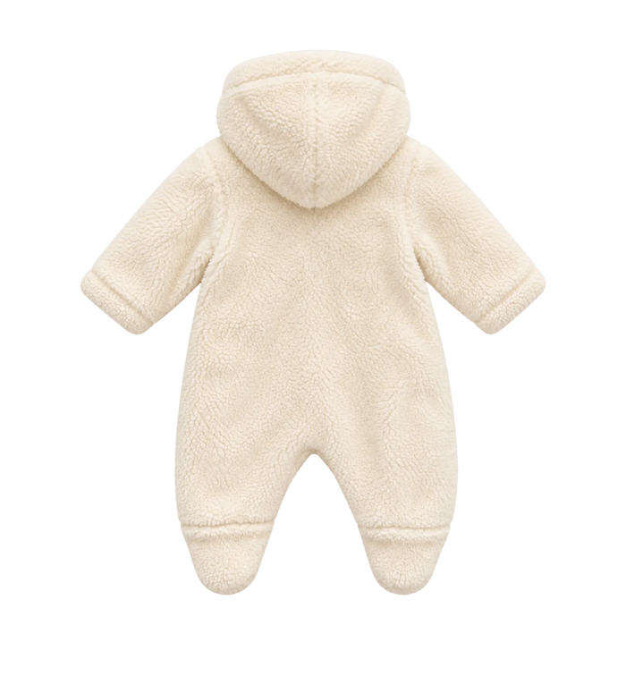 Baby Fleece-onesie in wit