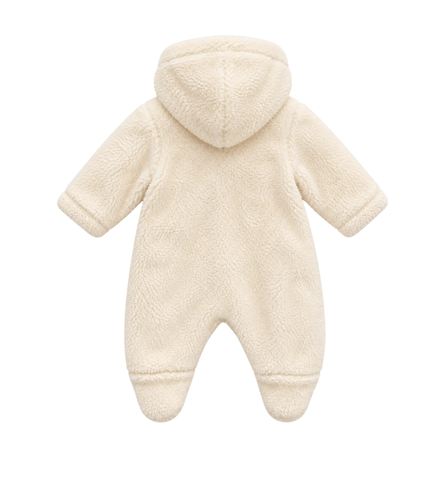 Baby Fleece-onesie in wit