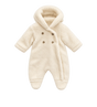 Baby Fleece-onesie in wit