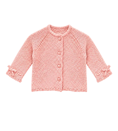 Logo-Plaque Cardigan in pink