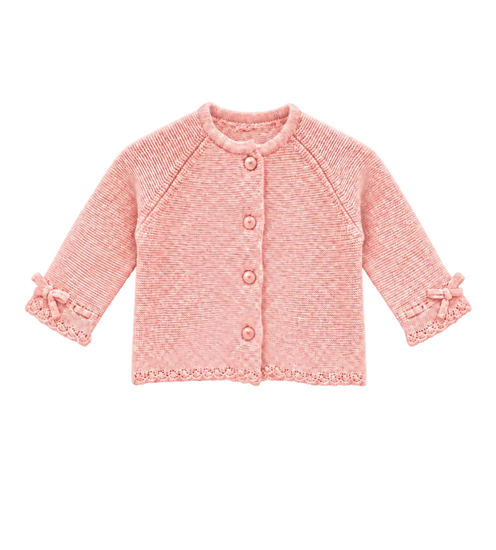 Logo-Plaque Cardigan in pink