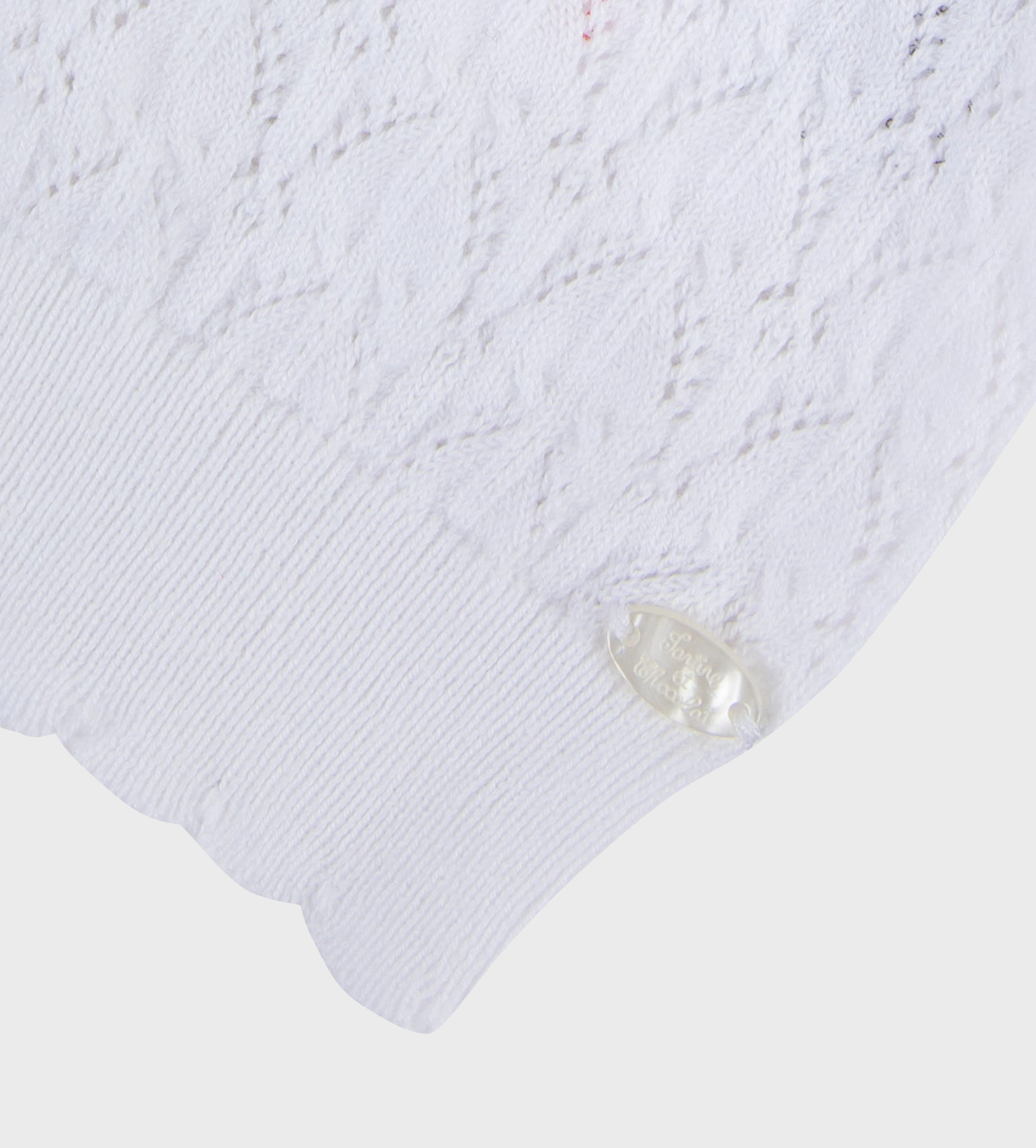 Openwork-Detailing Cardigan Blanc