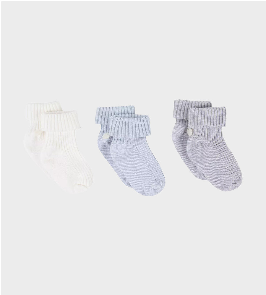 3-Pack Kit Socks Light Grey