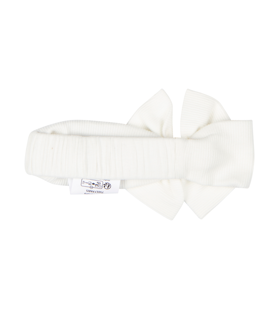 Tartine et Chocolat Bow Detail Headband in White (Baby)