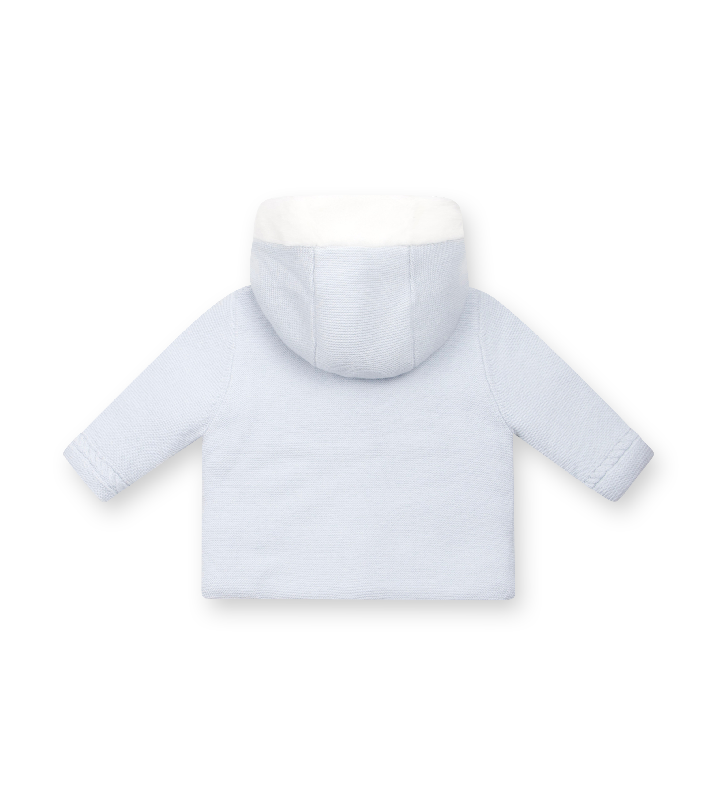 Tartine et Chocolat Hooded Knit Jacket in Powder Blue (Baby)