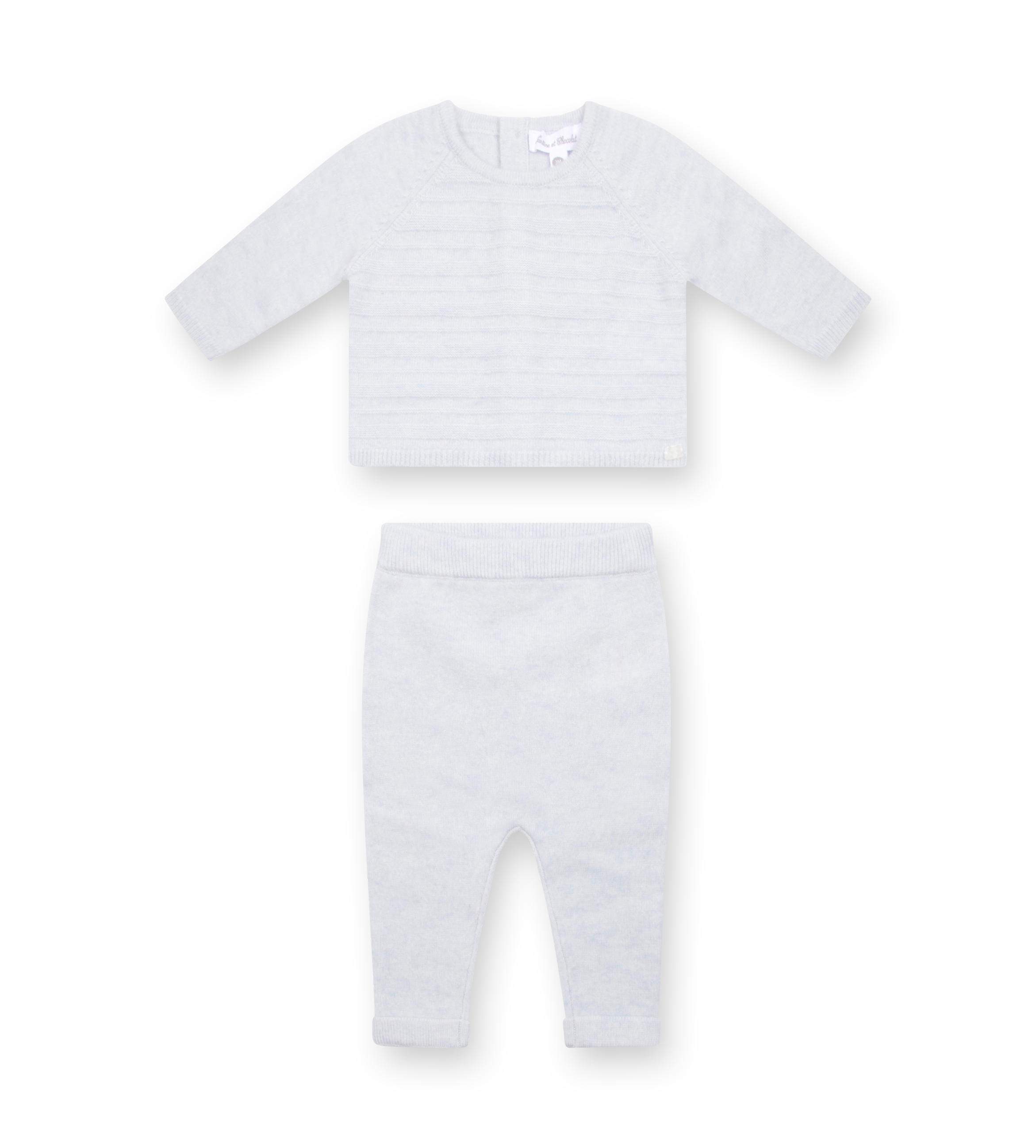 Tartine et Chocolat Knitted Two-Piece Set in Light Blue