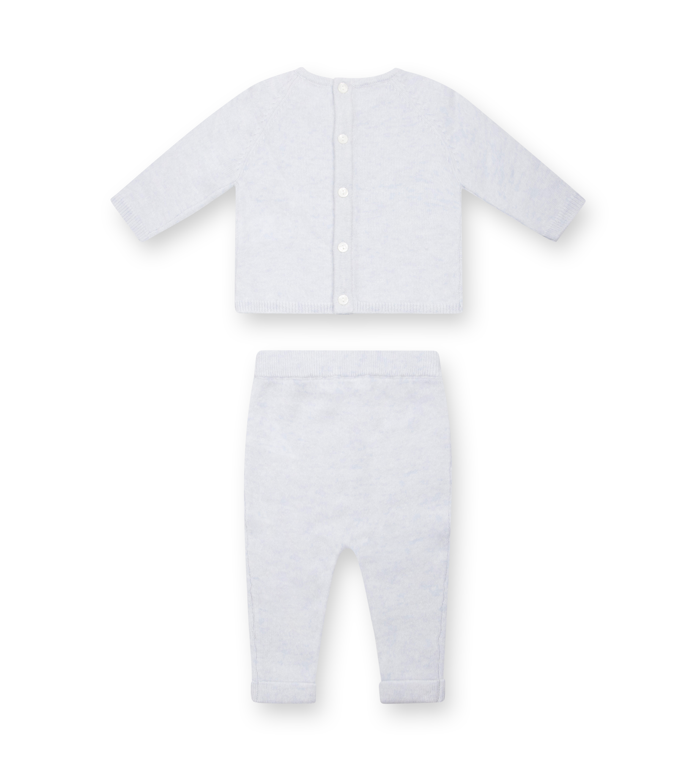 Tartine et Chocolat Knitted Two-Piece Set in Light Blue