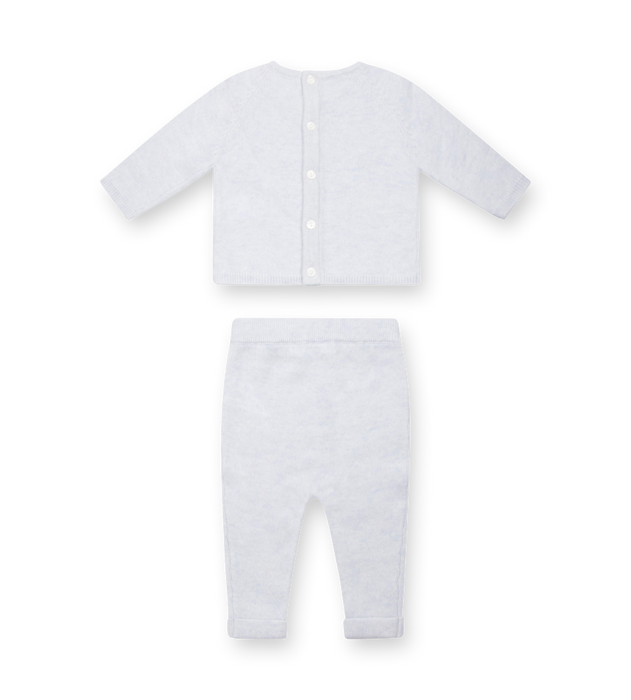 Tartine et Chocolat Knitted Two-Piece Set in Light Blue