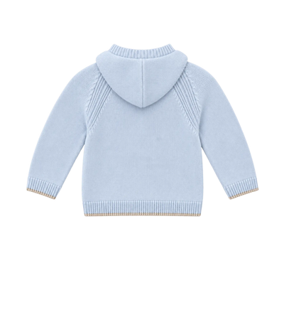 Baby knitted cardigan in baby blue