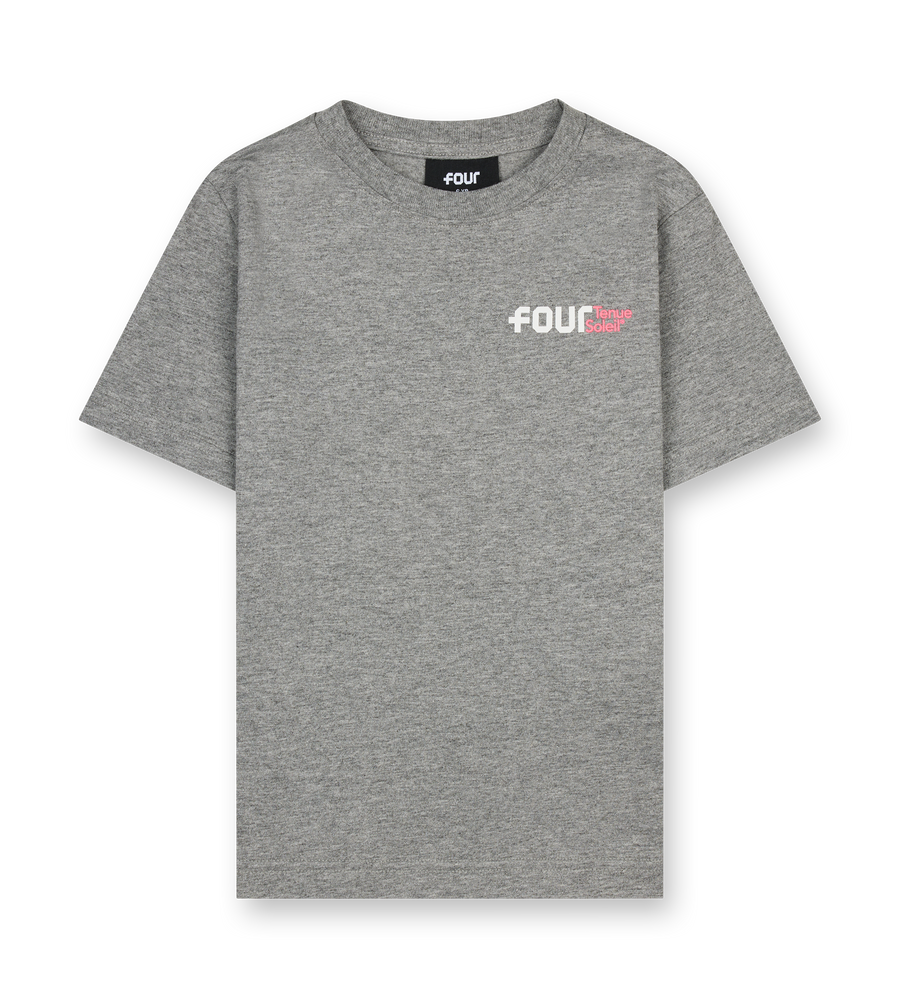 Tenue Soleil T-shirt Grey Melange/ Neon Pink