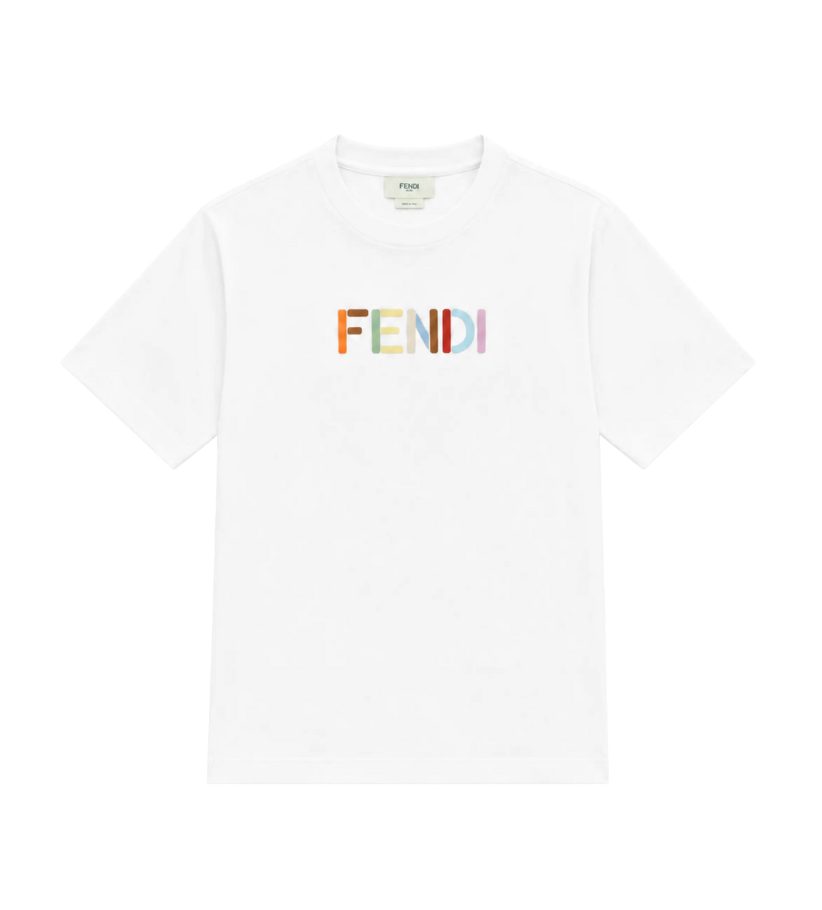 Baby Logo geborduurd katoenen T-shirt wit