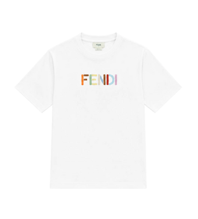 Baby Logo geborduurd katoenen T-shirt wit