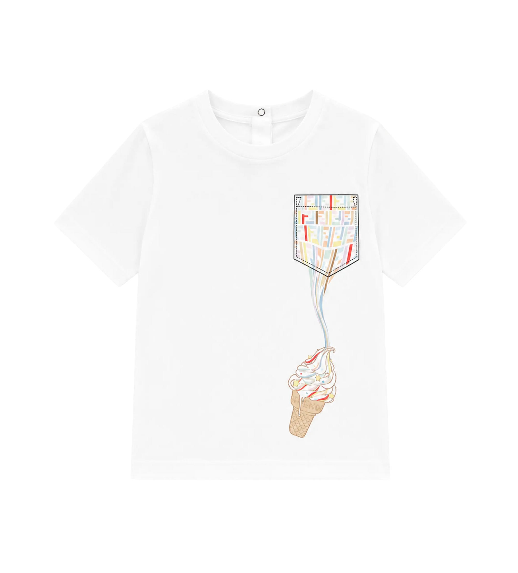 Baby T-shirt FF Trompe-l'œil pocketprint ijsje grafisch