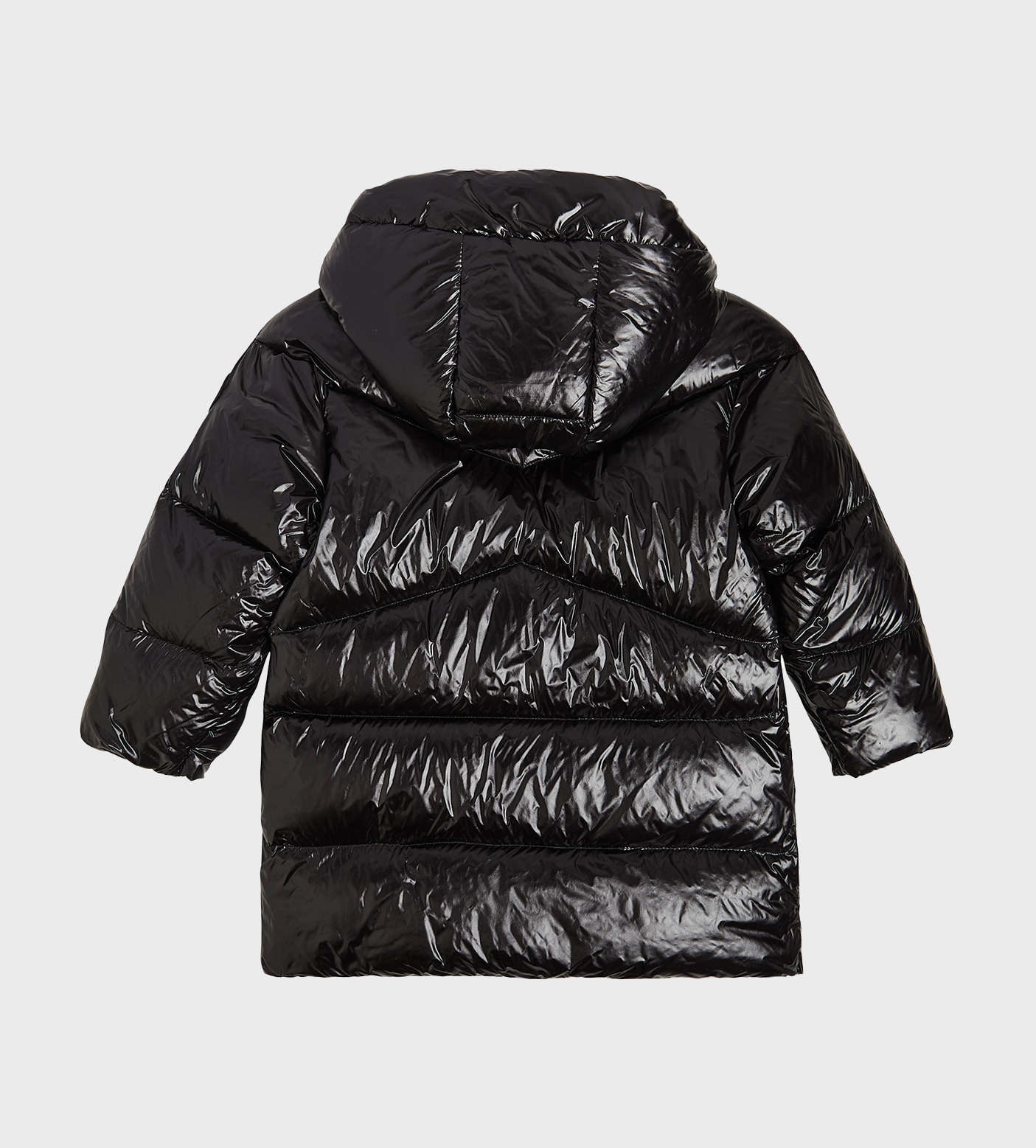 Padded Button-up Coat Black