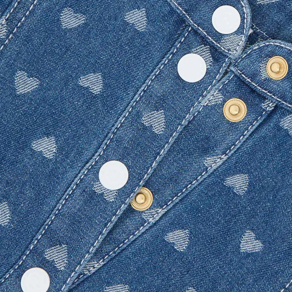 Zimmermann Awaken Jacquard Denim Playsuit in Blue (Kids)