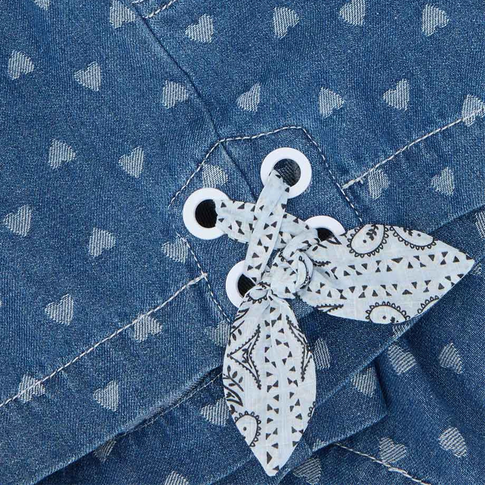 Zimmermann Awaken Jacquard Denim Playsuit in Blue (Kids)