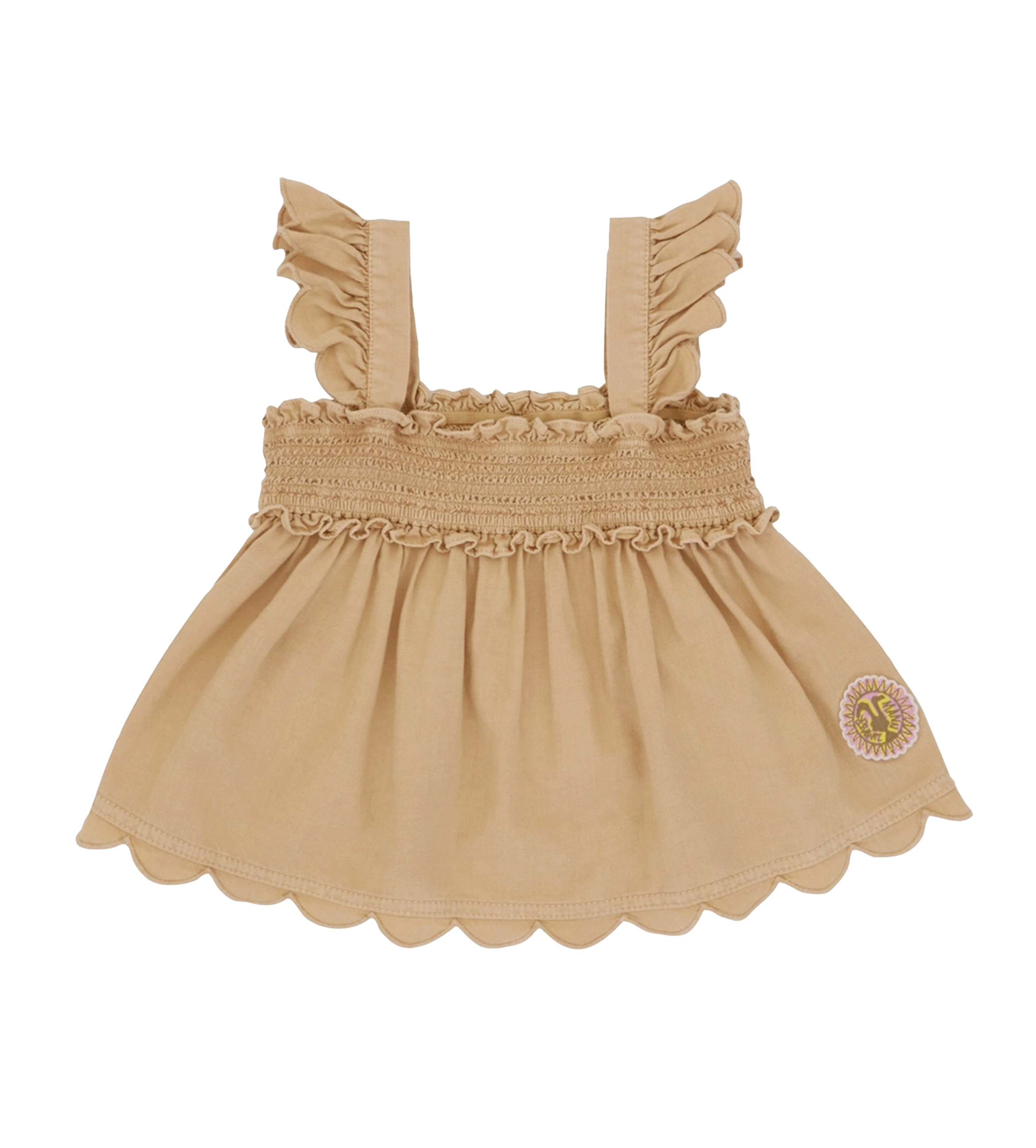 Zimmermann Daylight Denim Top in Khaki (Kids)