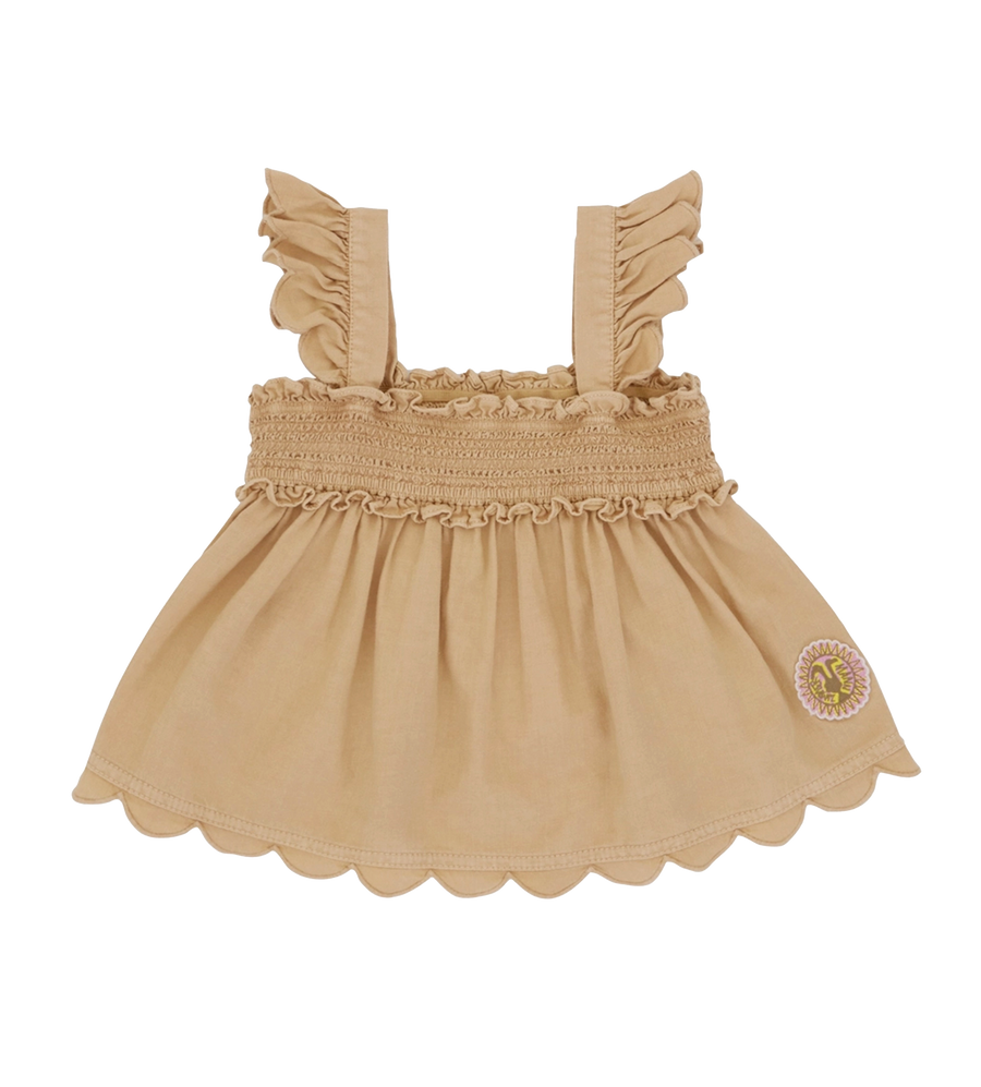 Zimmermann Daylight Denim Top in Khaki (Kids)
