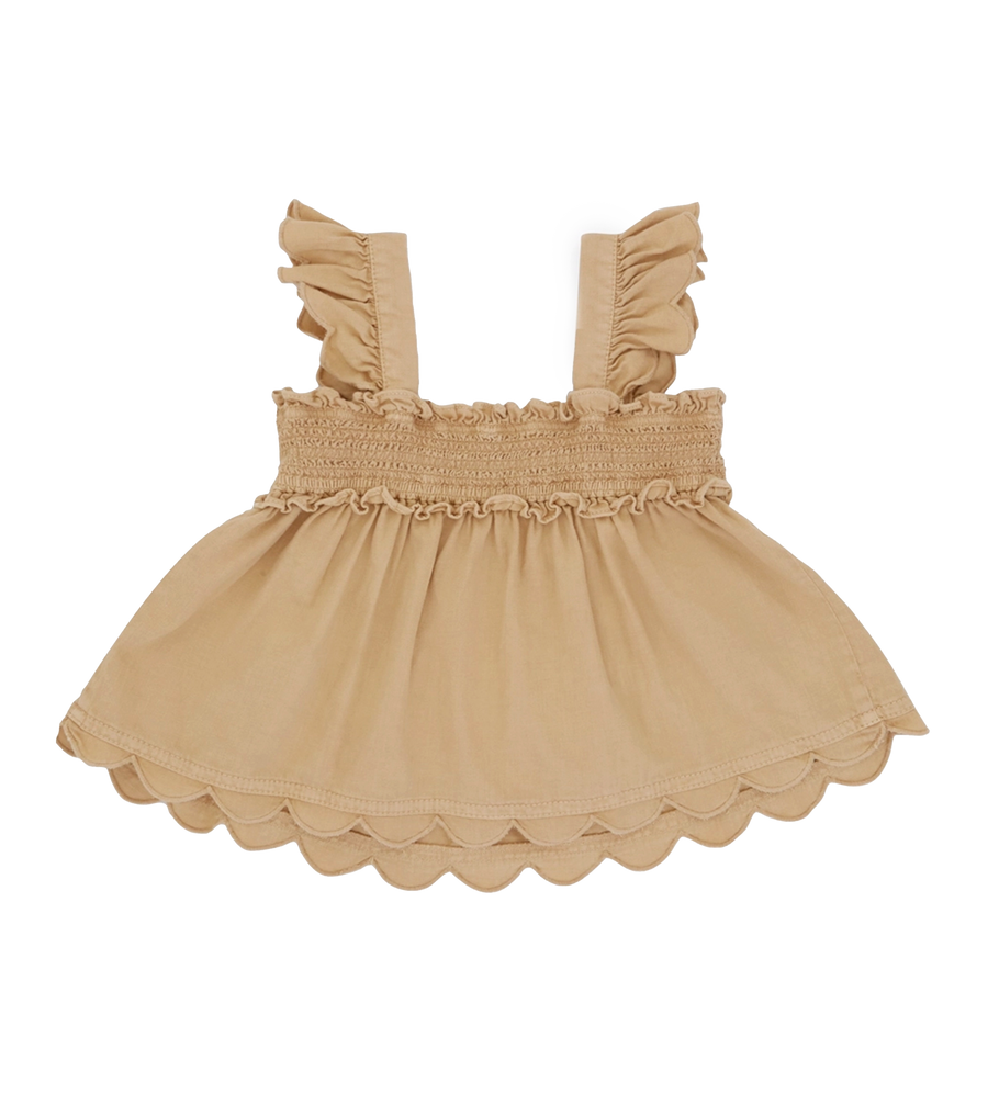 Zimmermann Daylight Denim Top in Khaki (Kids)