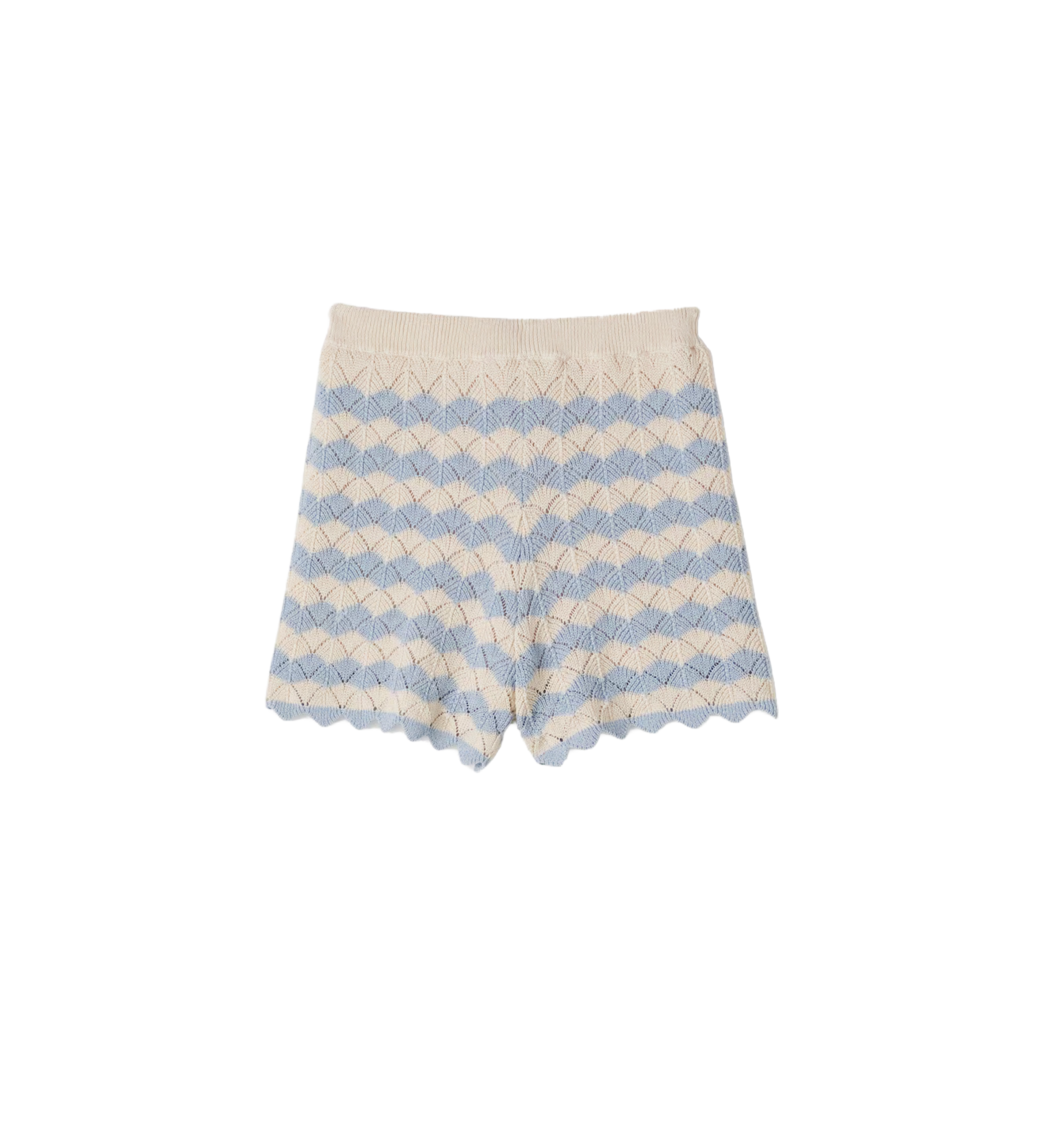 Kids Aster katoen- en linnenmix Shorts Blauw/Ecru