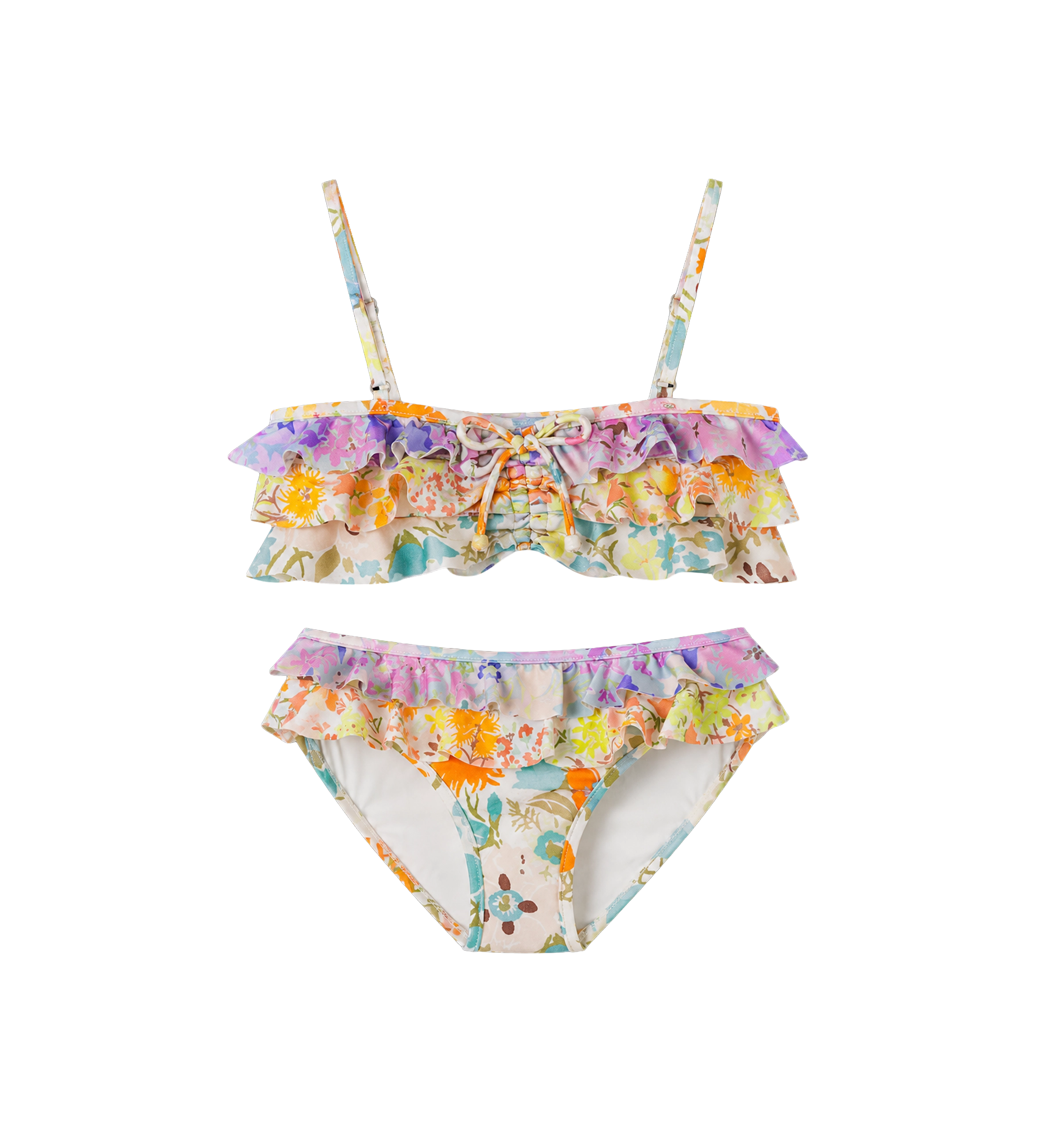 Kids Solstice Floral Ruffle Bikini Multicolour