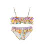Kids Solstice bikini met bloemenruches, veelkleurig