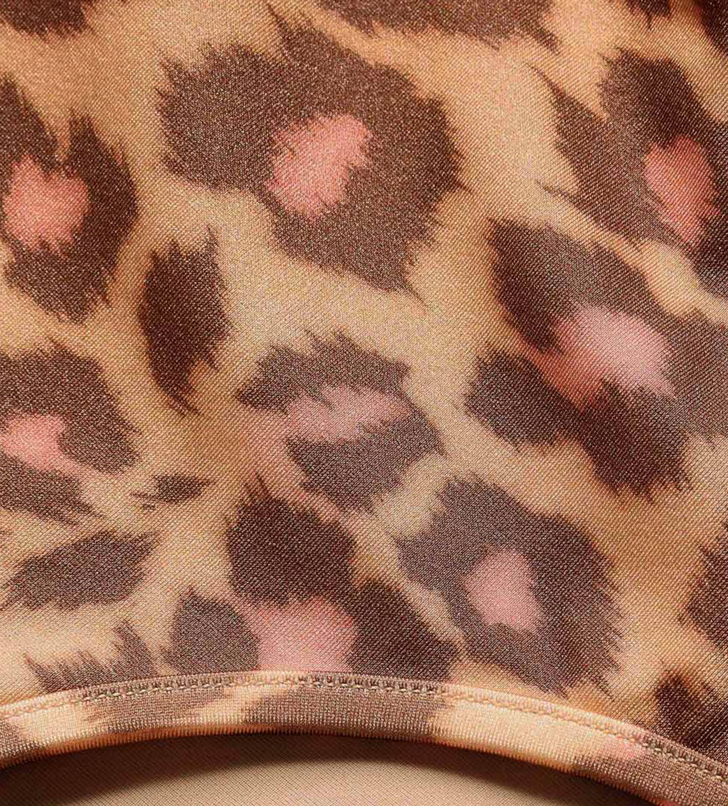 Zimmermann Patience Leopard Bandeau One-Piece Swimsuit in Tan Leopard (Kids)