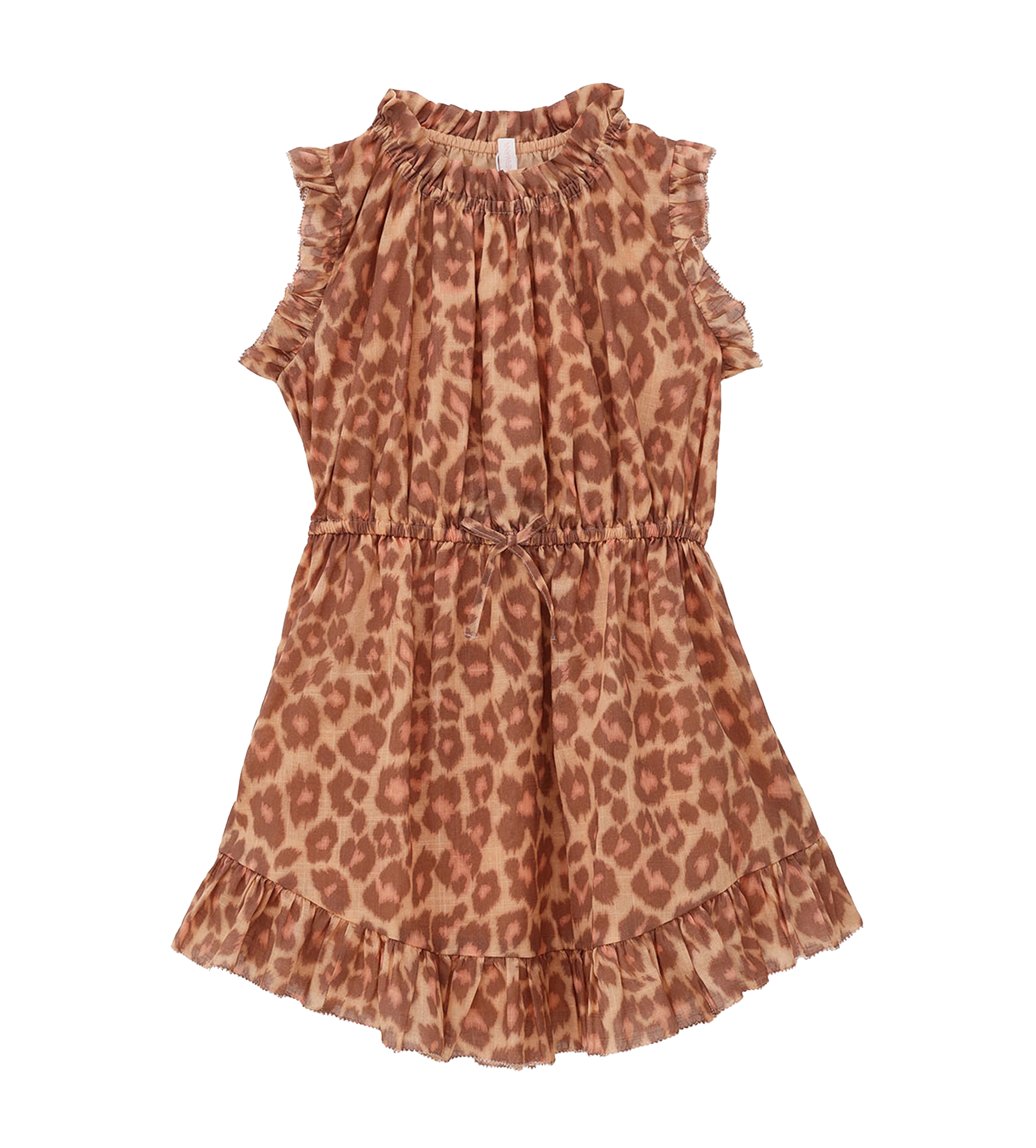 Zimmermann Patience Leopard Print Flip Dress in Tan (Kids)