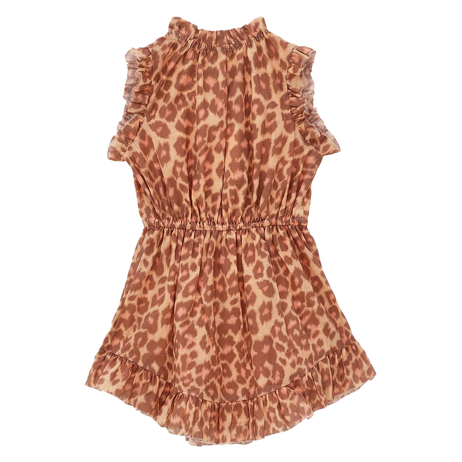 Zimmermann Patience Leopard Print Flip Dress in Tan (Kids)