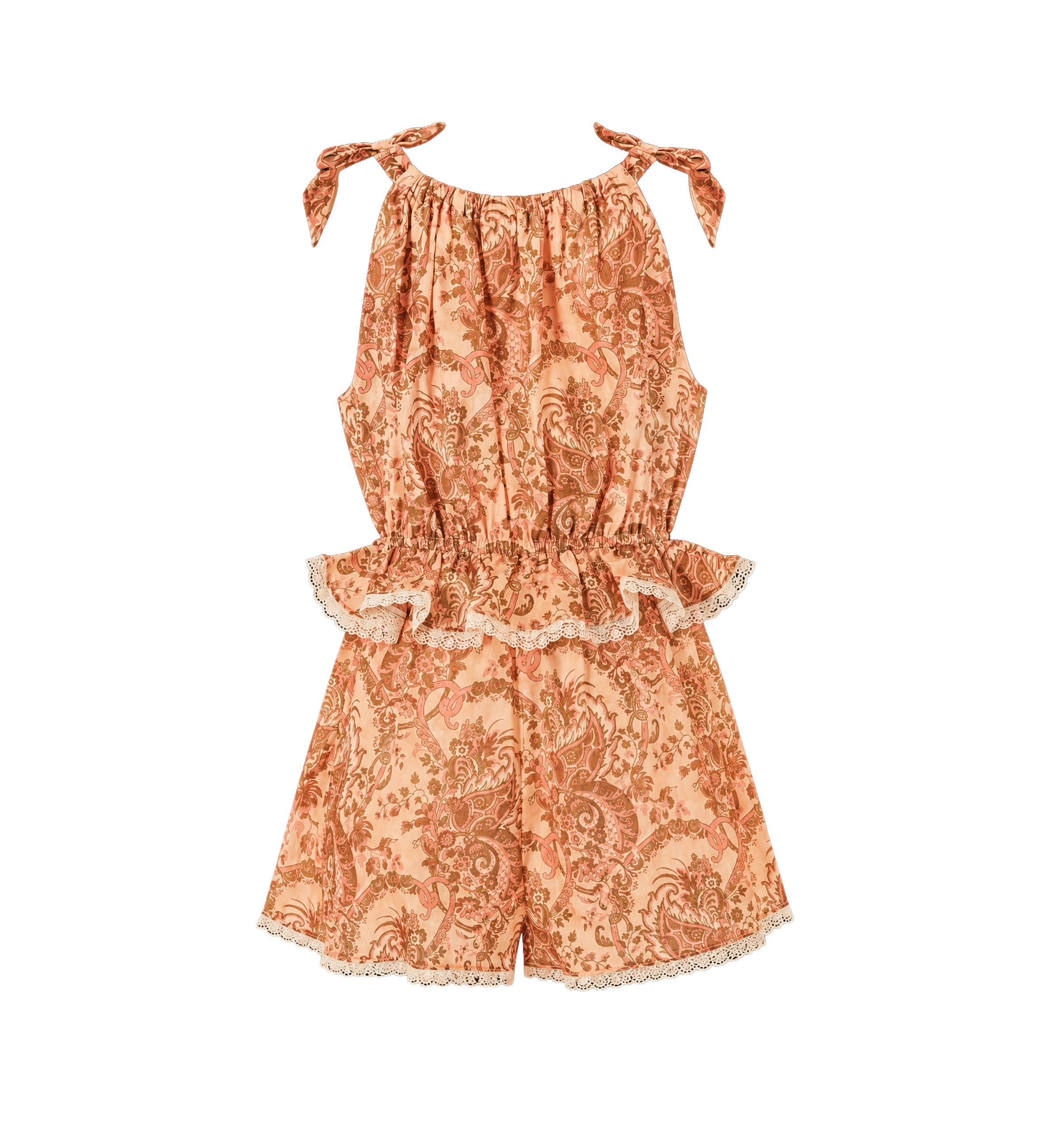 Kids Playsuit met asterprint en bloemenprint