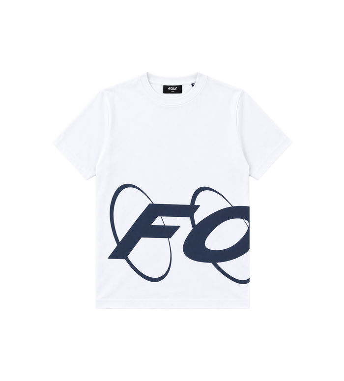 Big Circles T-shirt Wit/Marineblauw