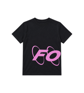 Big Circles  T-shirt Zwart/ Roze