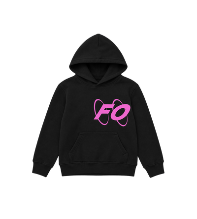 Big Circles Hoodie Zwart/Roze