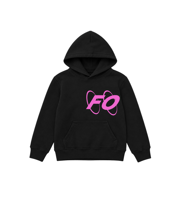 Big Circles Hoodie Zwart/Roze