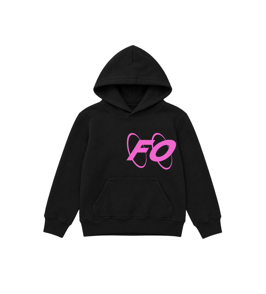 Big Circles Hoodie Zwart/Roze
