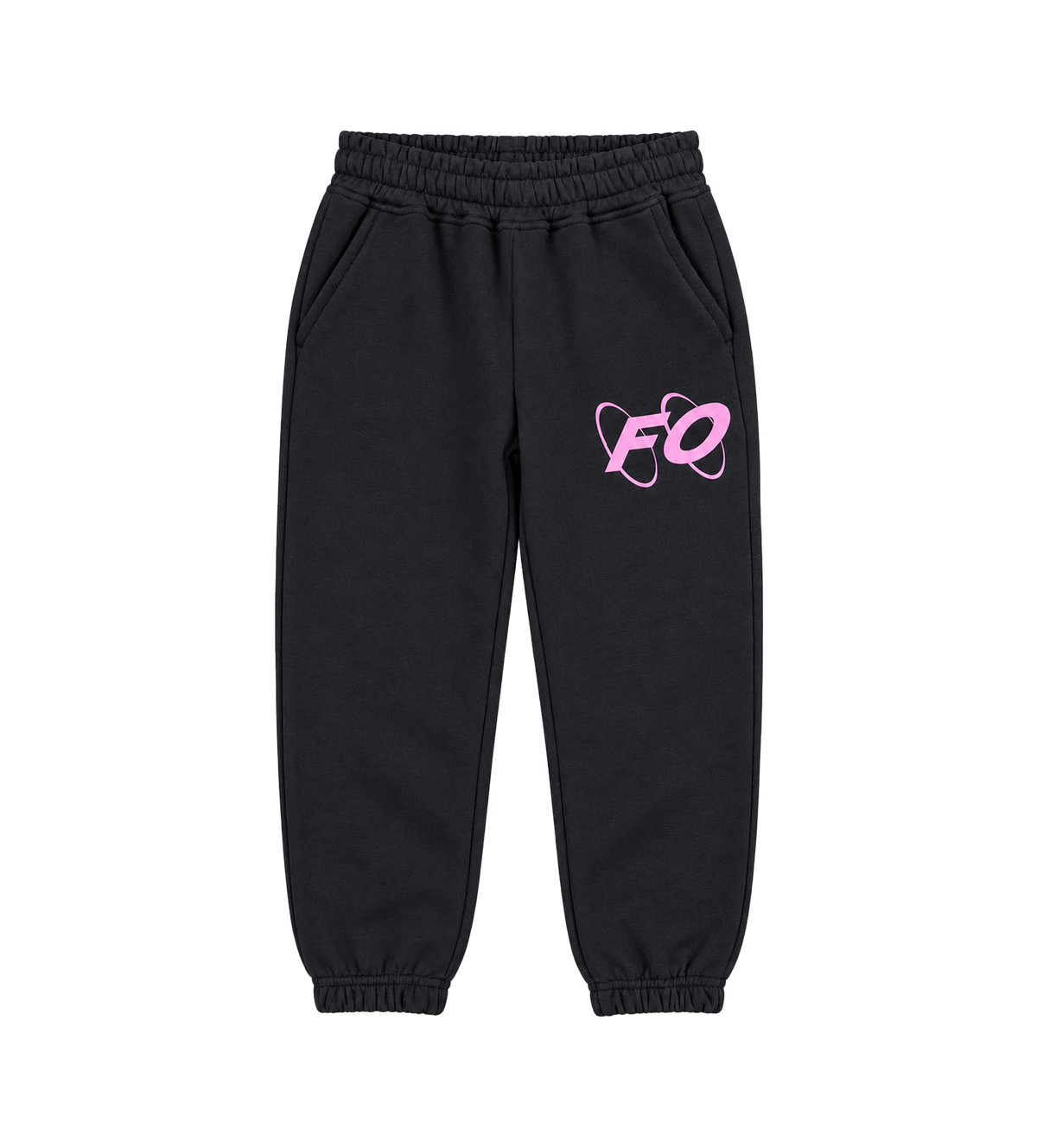 Big Circles Straight Leg Cuffed Zwart/roze