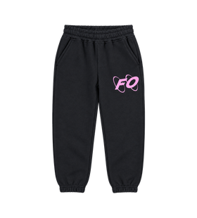 Big Circles Straight Leg Cuffed Zwart/roze