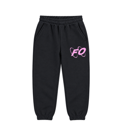 Big Circles Straight Leg Cuffed Zwart/roze
